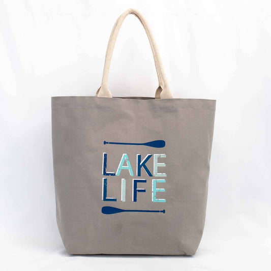 Lake Life Coast Tote   Gray/Blue   20x17x6.5