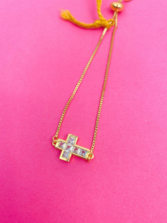Ava Cross Adjustable Bracelet