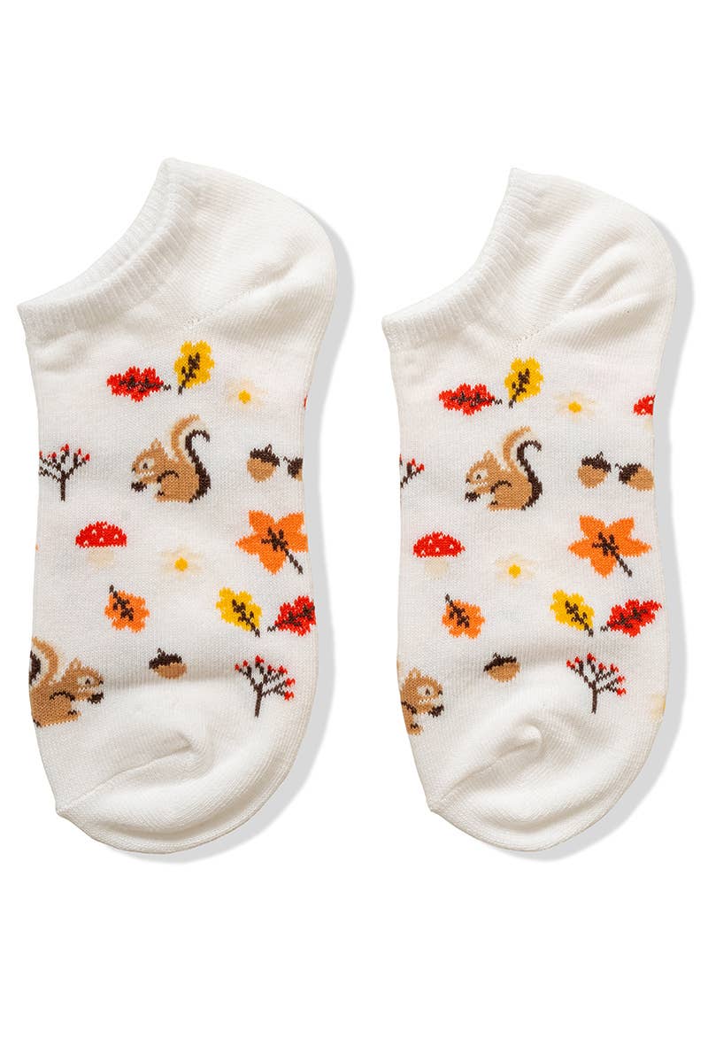 Cute Autumn Themed Art Work Ankle Socks