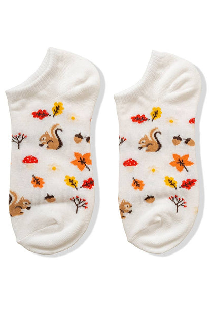 Cute Autumn Themed Art Work Ankle Socks