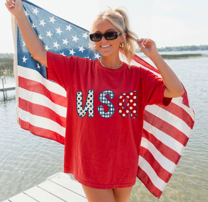 Distressed USA Graphic Tee America