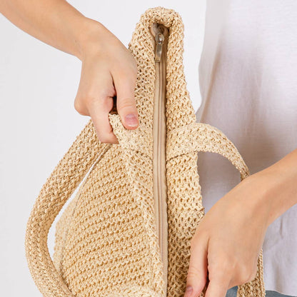 Crochet Straw Beach Bag