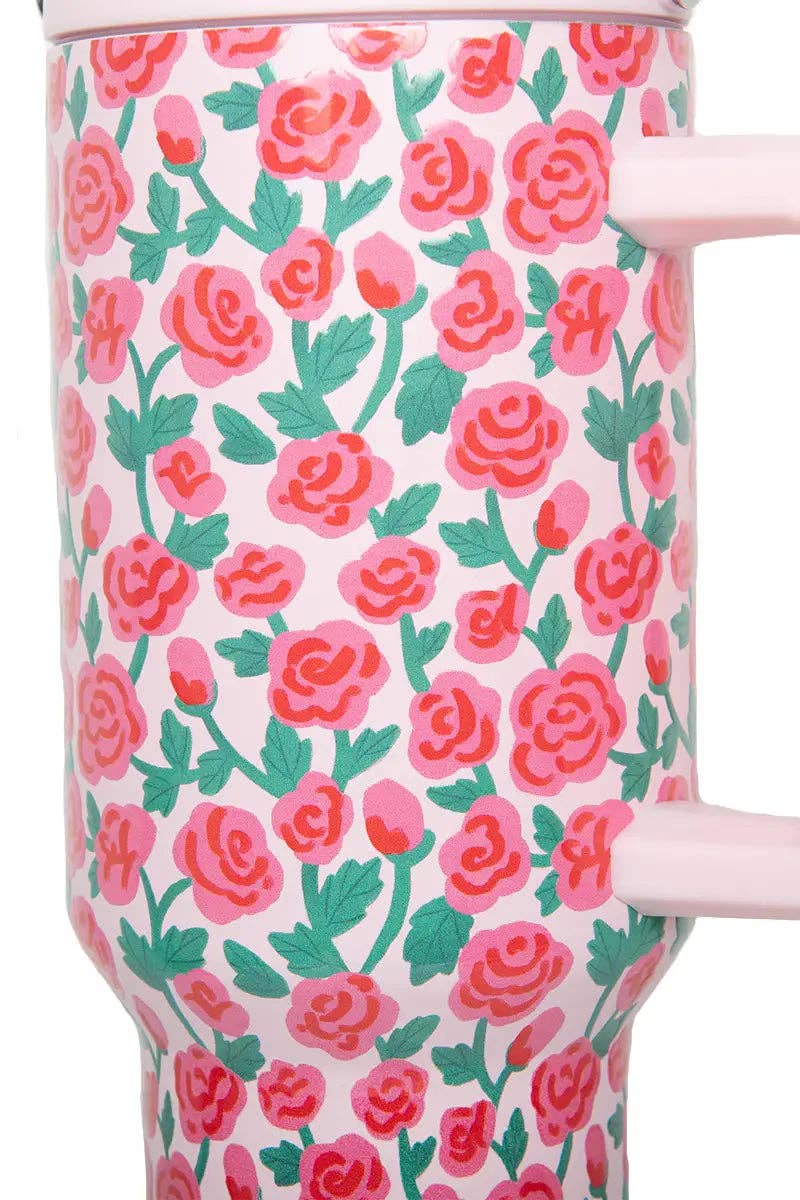 Roses Stainless Steel Tumbler