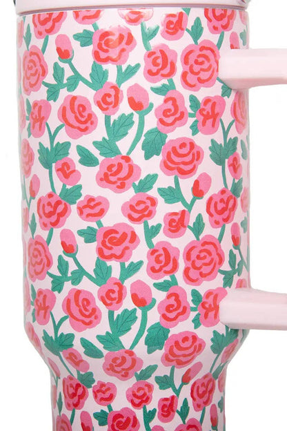 Roses Stainless Steel Tumbler
