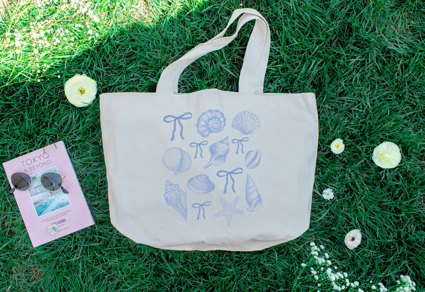 Beach Tote Bag, Tote Bag, Gift Shop Accessories, Preppy