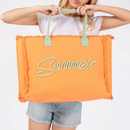 SUMMER Canvas Beach Bag