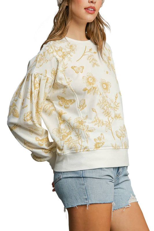 French Terry Round Neck Top