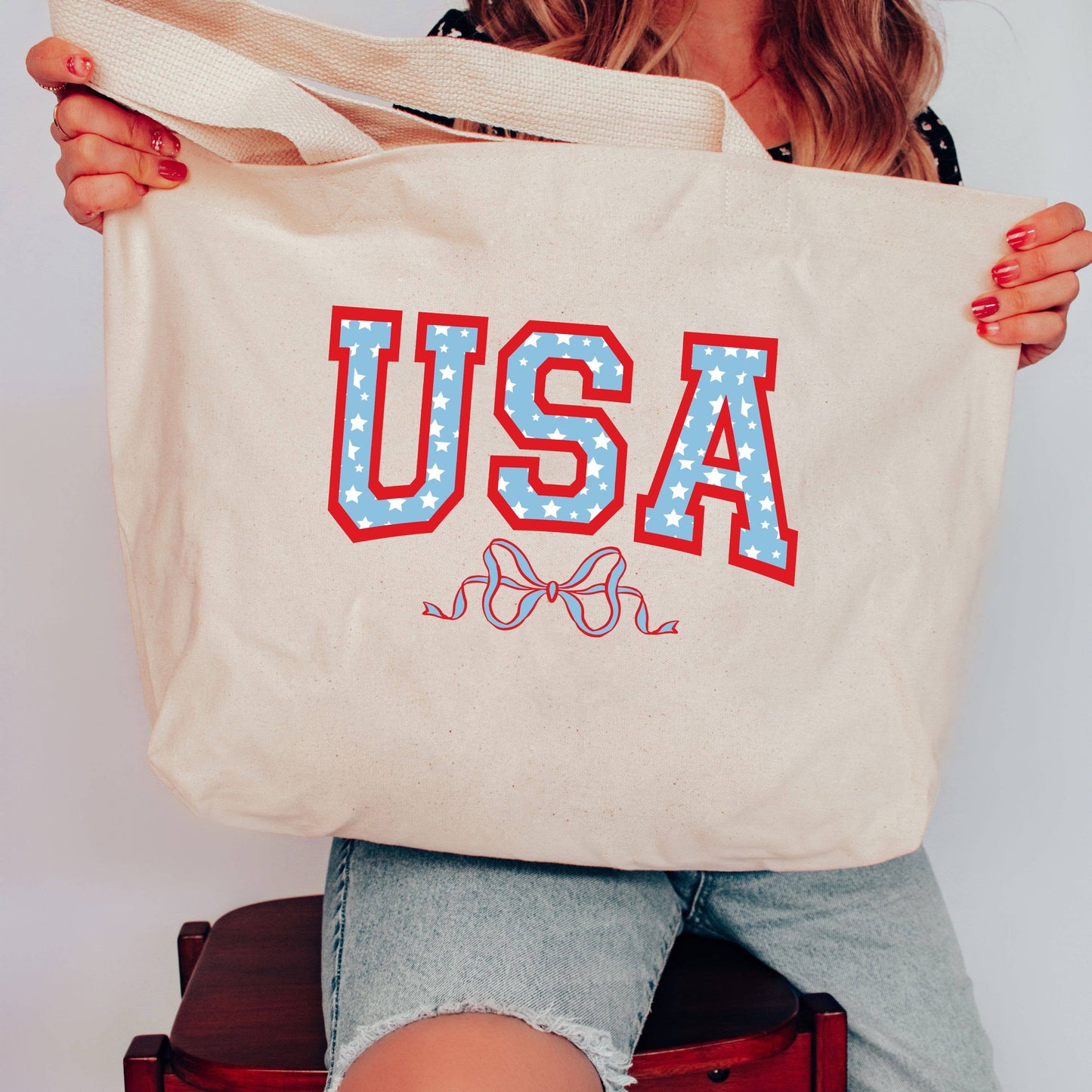 USA Tote Bag, Vacation Gifts and Accessories, Americana