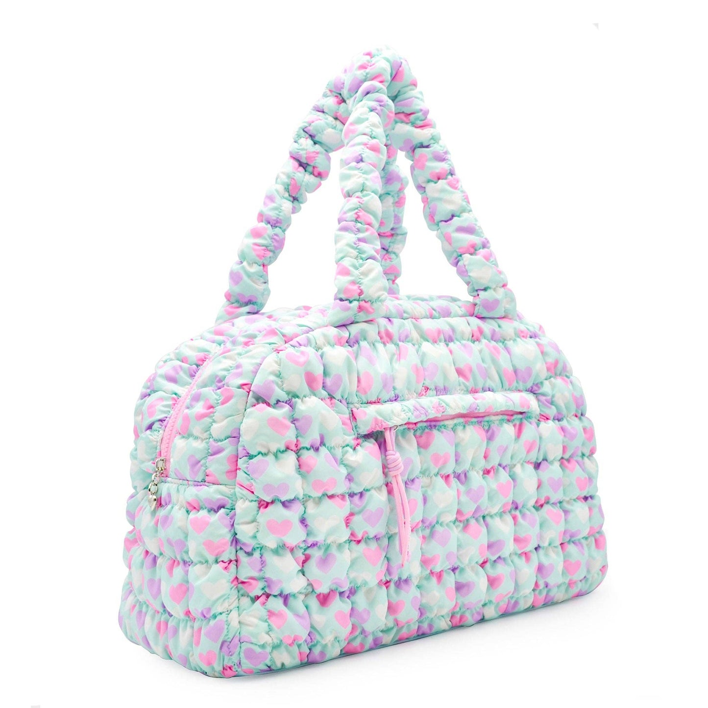 Quilted Scrunchies Heart Medium Duffle