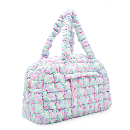 Quilted Scrunchies Heart Medium Duffle