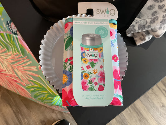 Swig Slim Can Coolie Island Bloom
