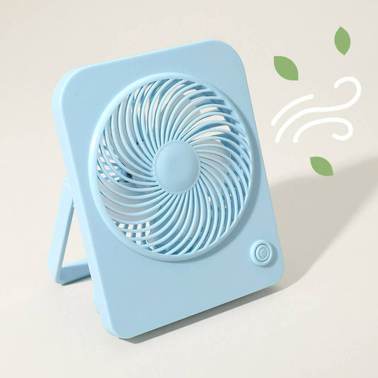 Portable USB Rechargeable Desktop Fan BLUE