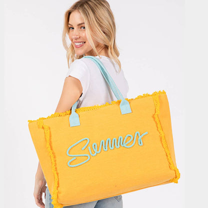 SUMMER Canvas Beach Bag