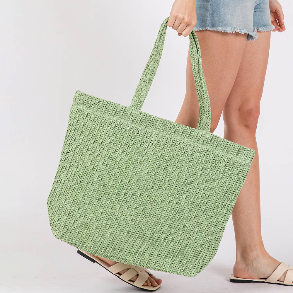 Crochet Straw Beach Bag