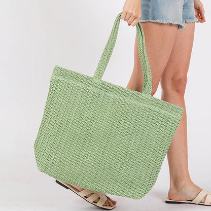 Crochet Straw Beach Bag