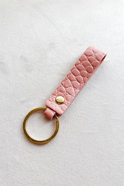 Faux Leather Keychain