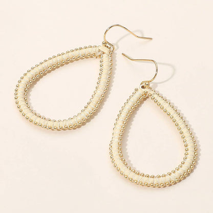 Faux Leather Teardrop Earrings