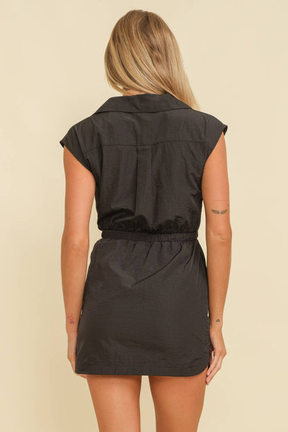 ZIPPERED MINI DRESS