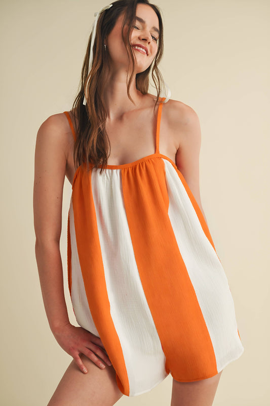 STRIPED GAMEDAY ROMPER