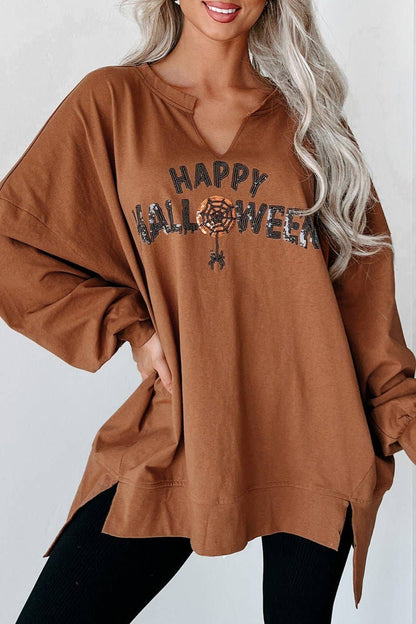 Happy Halloween Sequin Top
