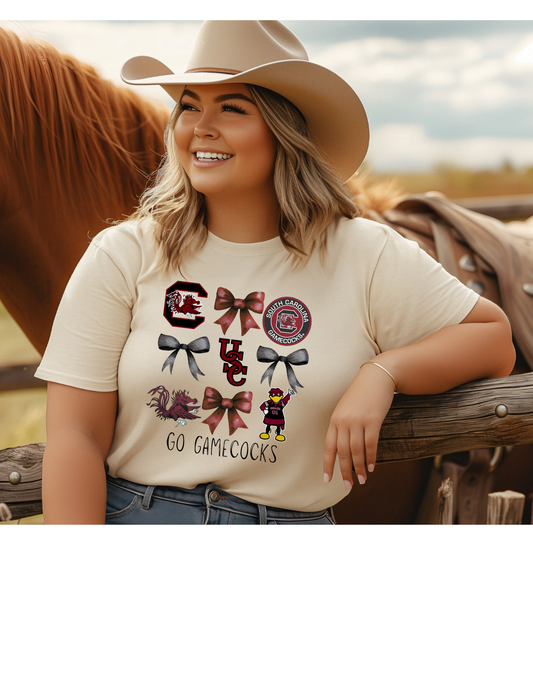 Gamecocks Bows Tee