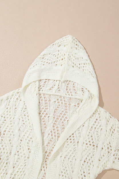 Knit Hooded Beach Cover Up