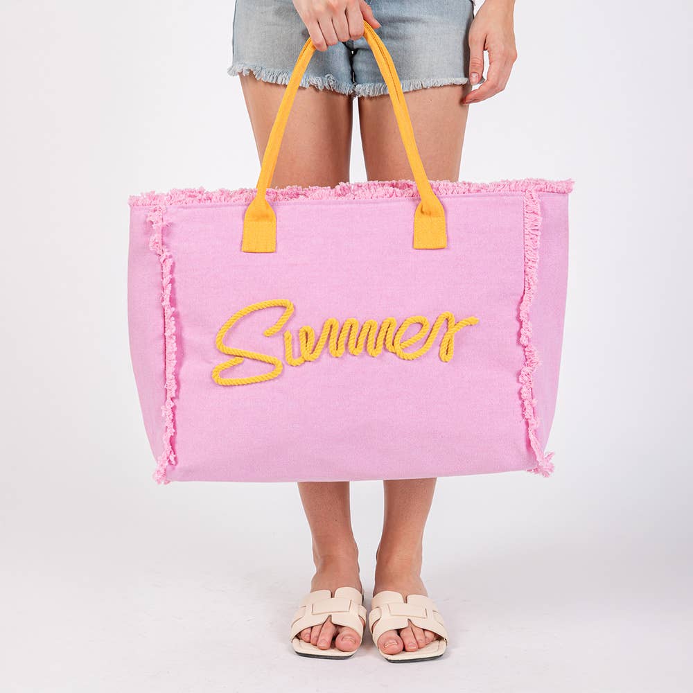 SUMMER Canvas Beach Bag
