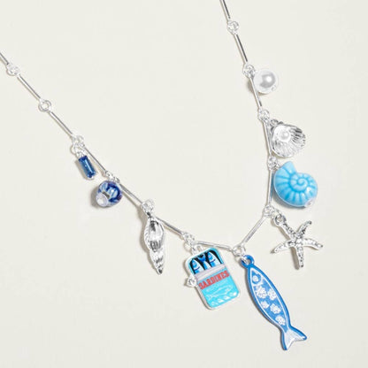 Mediterranean Coastal Charm Station Necklace