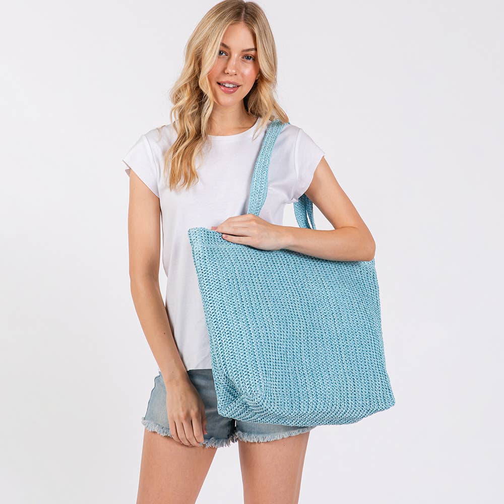 Crochet Straw Beach Bag