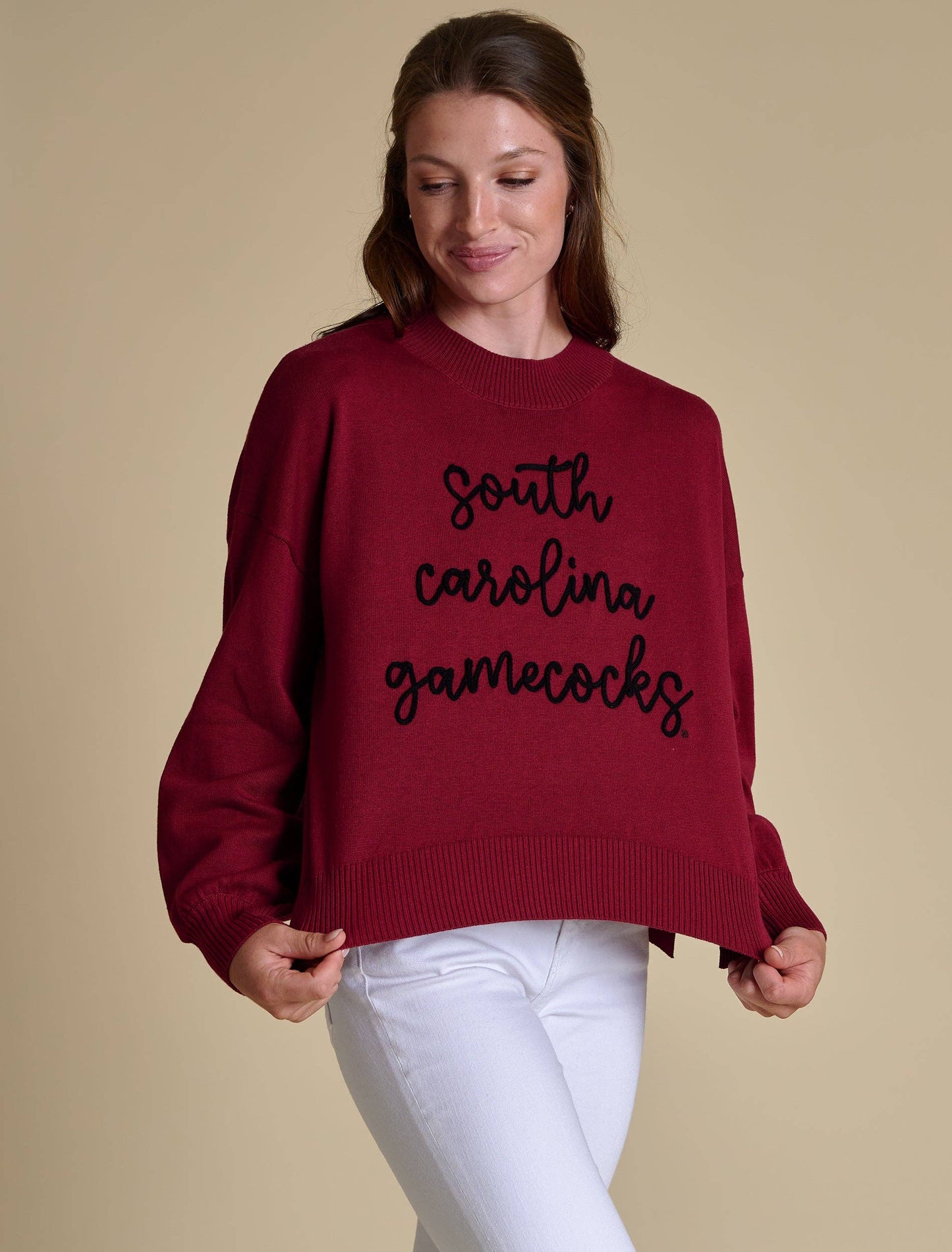 Embroidered Mock Neck Sweater SC
