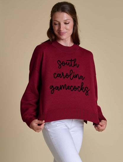 Embroidered Mock Neck Sweater SC