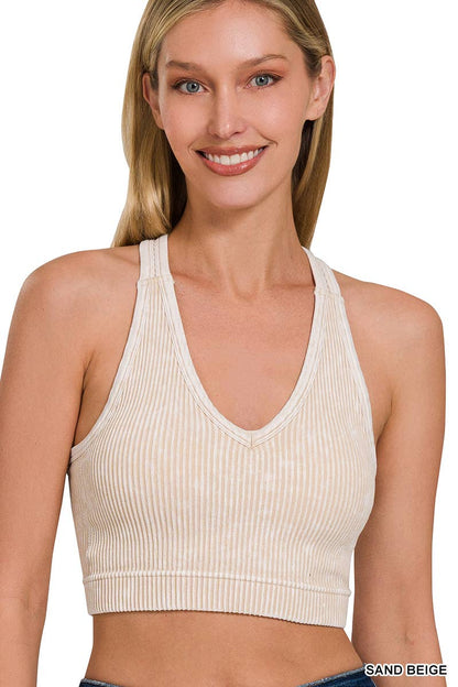 Stone Washed Racerback Tank Top
