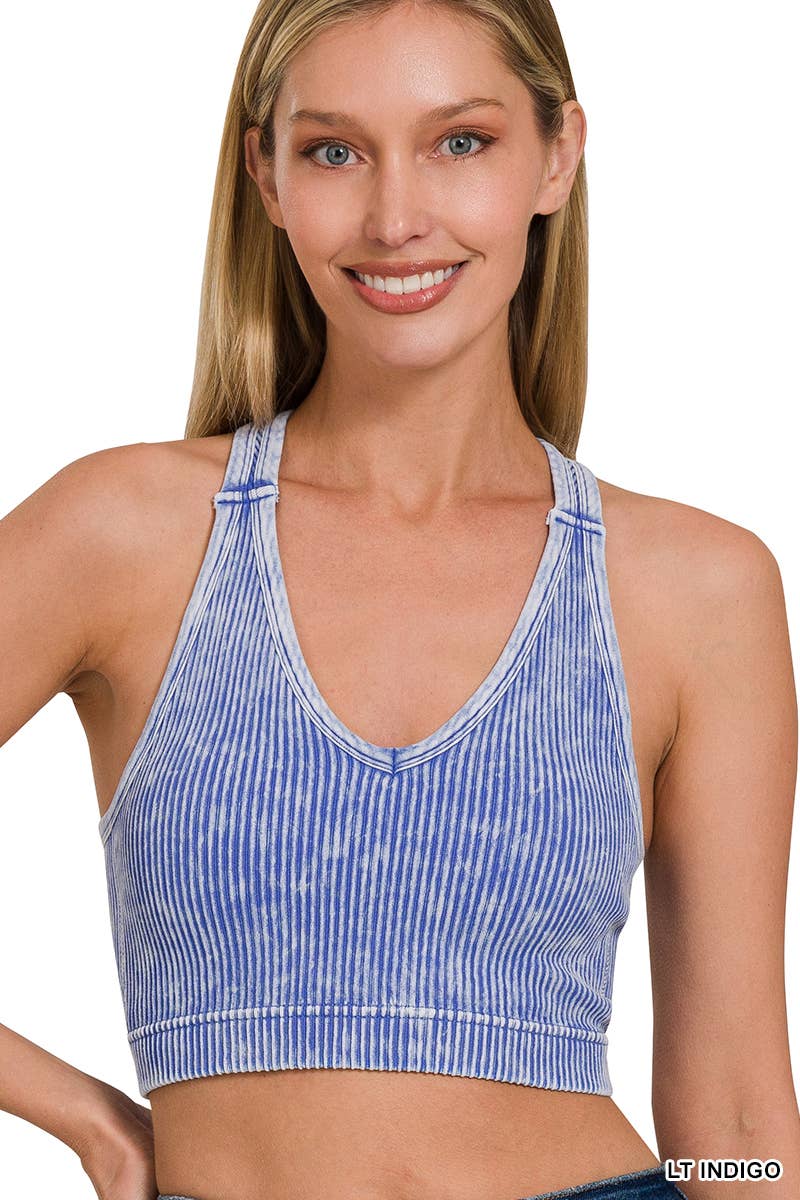 Stone Washed Racerback Tank Top