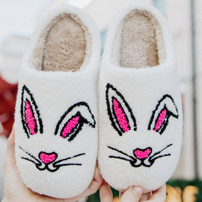 Bunny Face Easter Slippers for Women