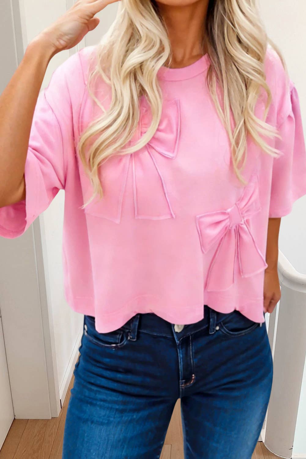 Pink Bow Patch Tee