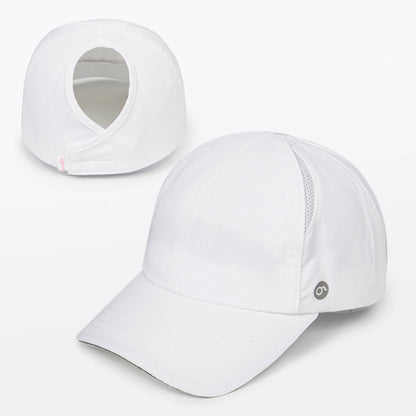 Mia Reflective Sandwich Brim Active Ponyflo® Ponytail Cap