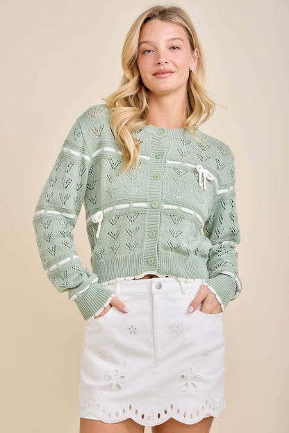 Embroidered Scallop Skort