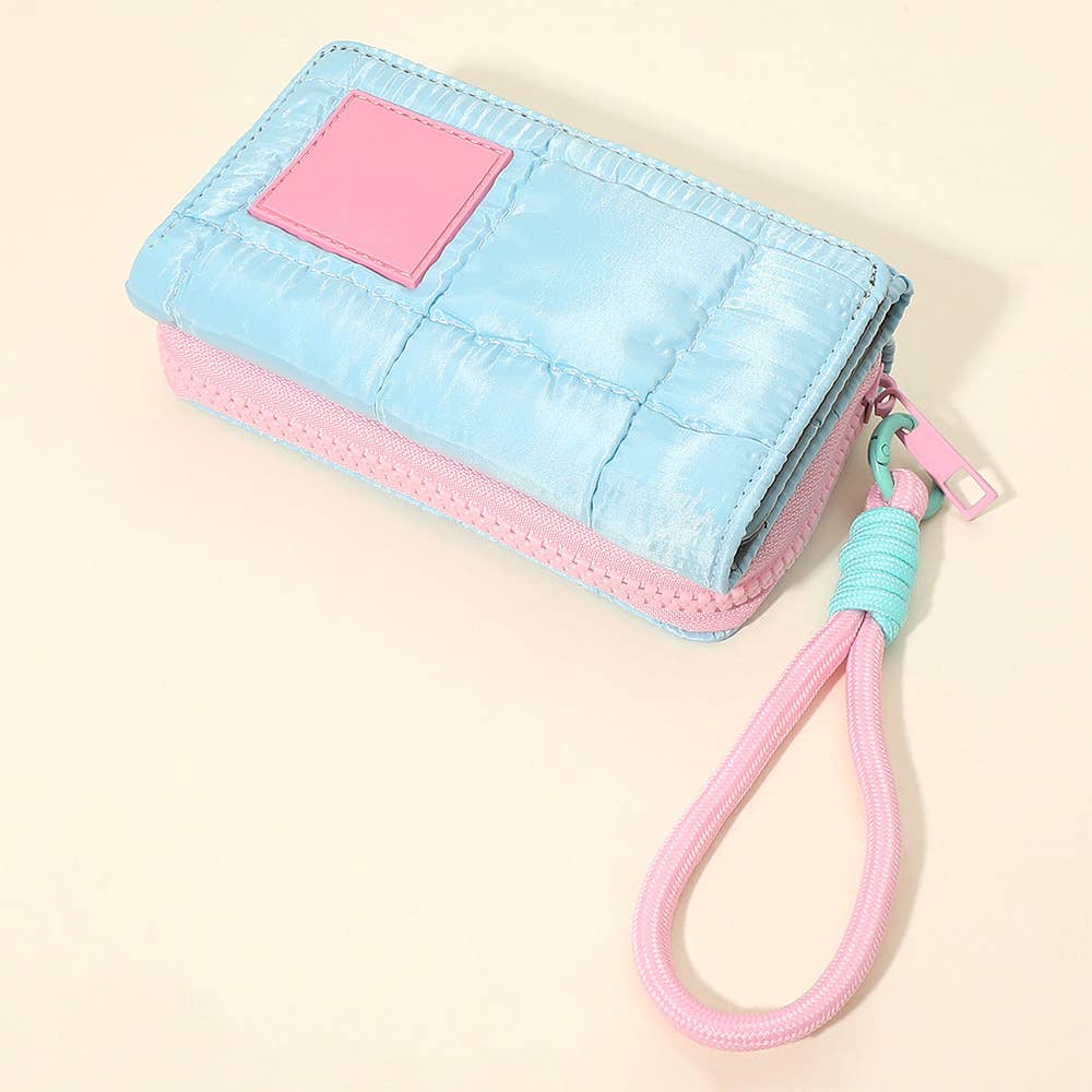 Compact Zip Around Wristlet Wallet