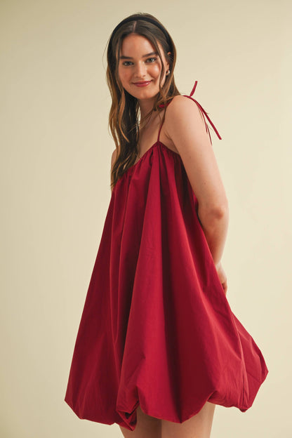 PUFF BOTTOM MINI DRESS