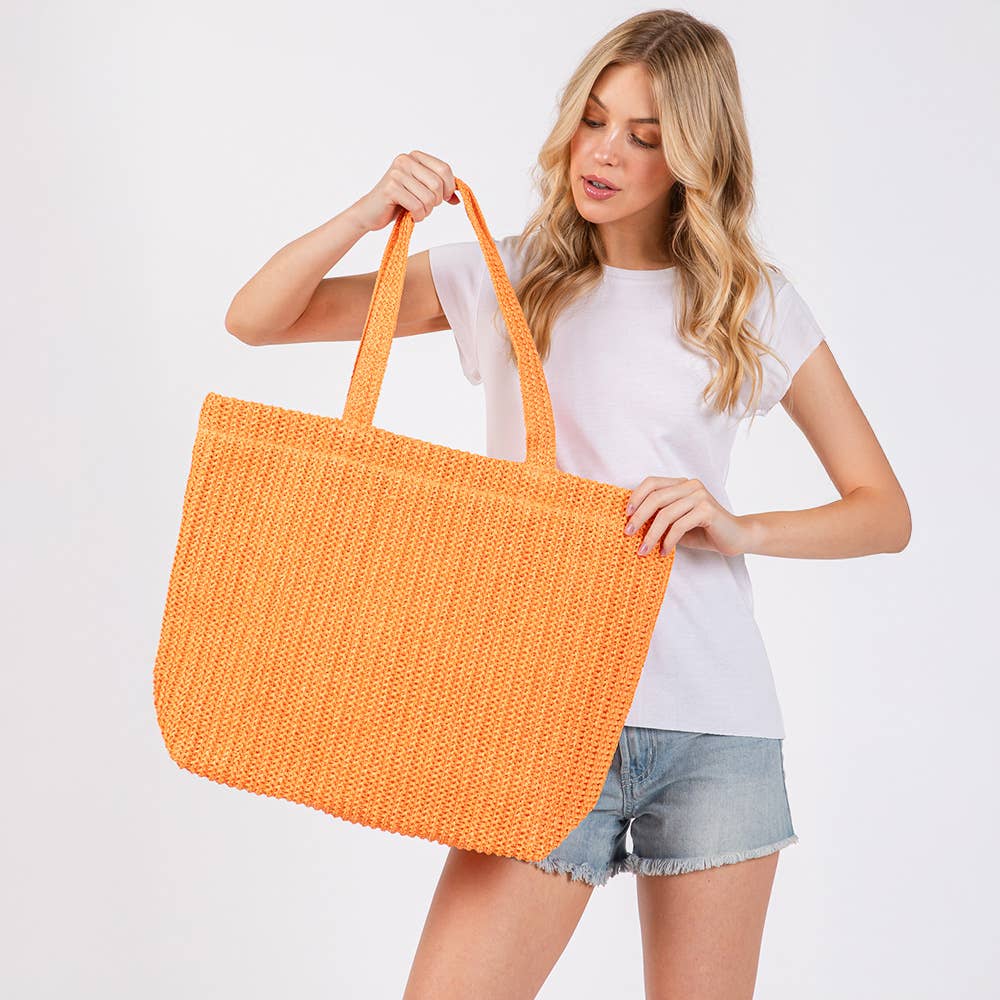 Crochet Straw Beach Bag