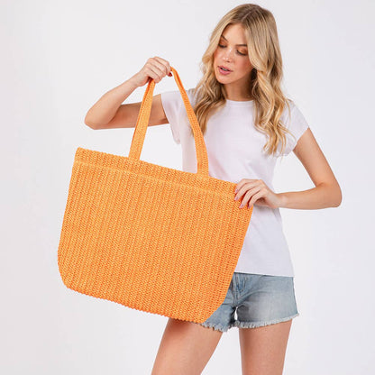 Crochet Straw Beach Bag