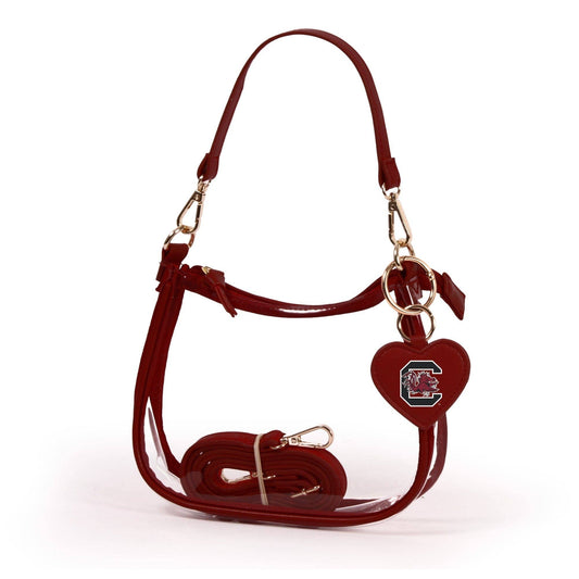 South Carolina Gamecocks Clear Clara Purse w/ Heart Charm