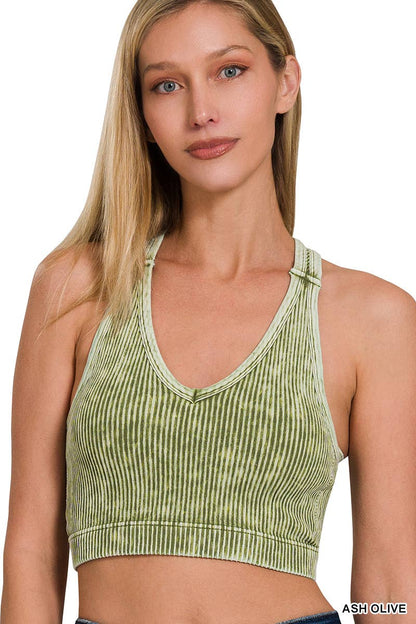 Stone Washed Racerback Tank Top