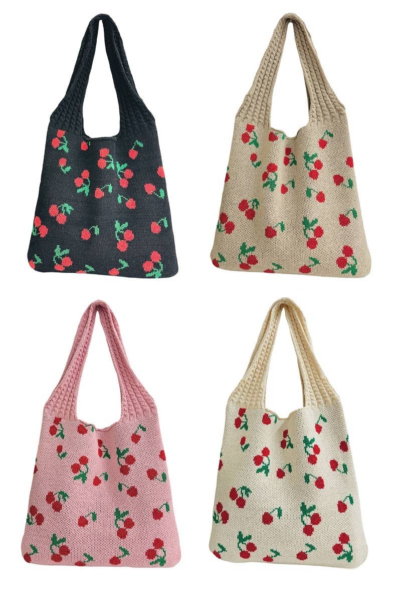 Cherry Crochet Tote