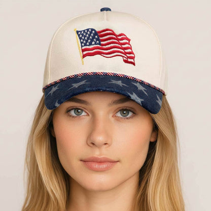 USA 250th Anniversary Patriotic Embroidered Baseball Cap