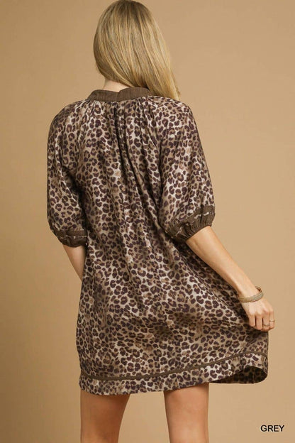 Leopard Print Mini Dress