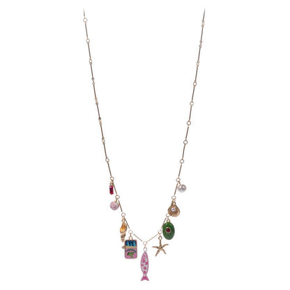 Mediterranean Coastal Charm Station Necklace