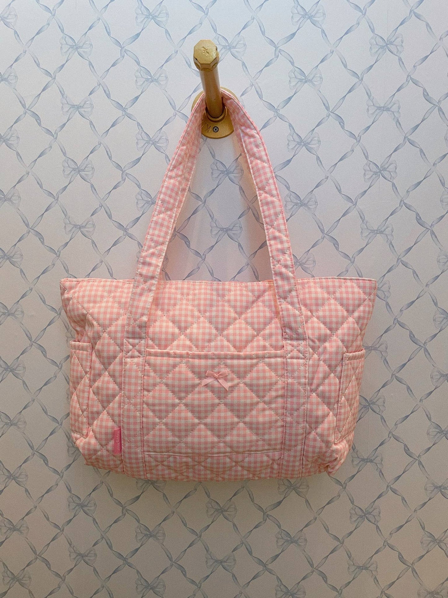 Pink pilates Tote, gym bag, large pink tote bag