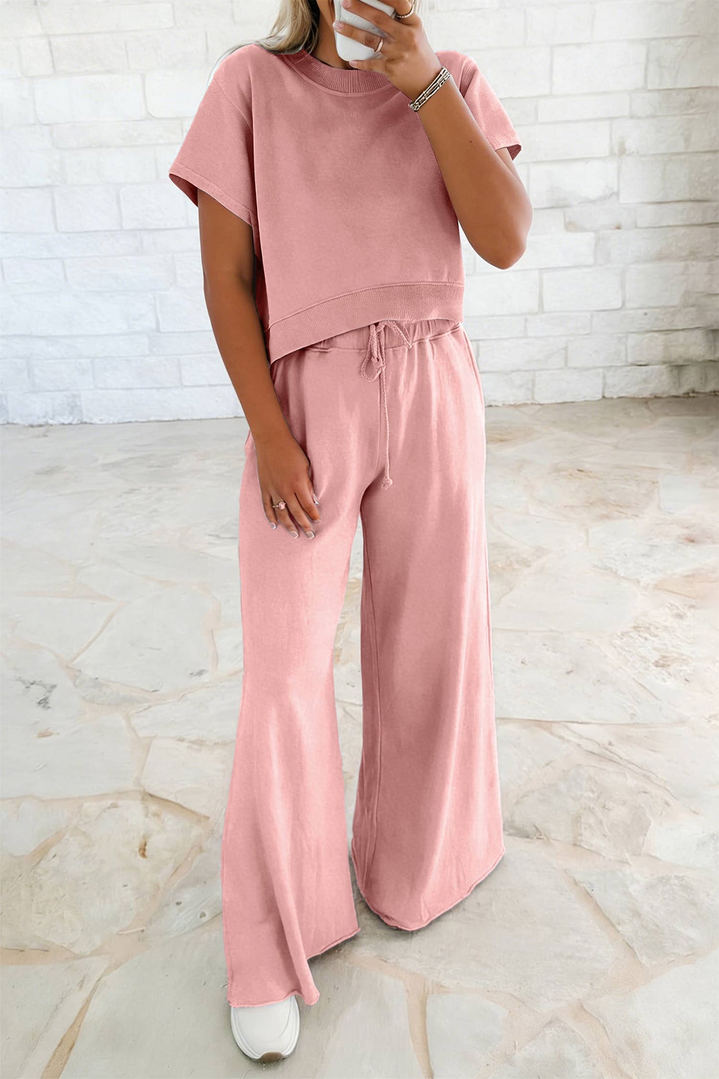 Tee & Wide Leg Pants 2pc Set