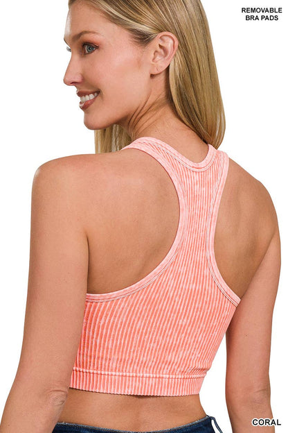 Stone Washed Racerback Tank Top
